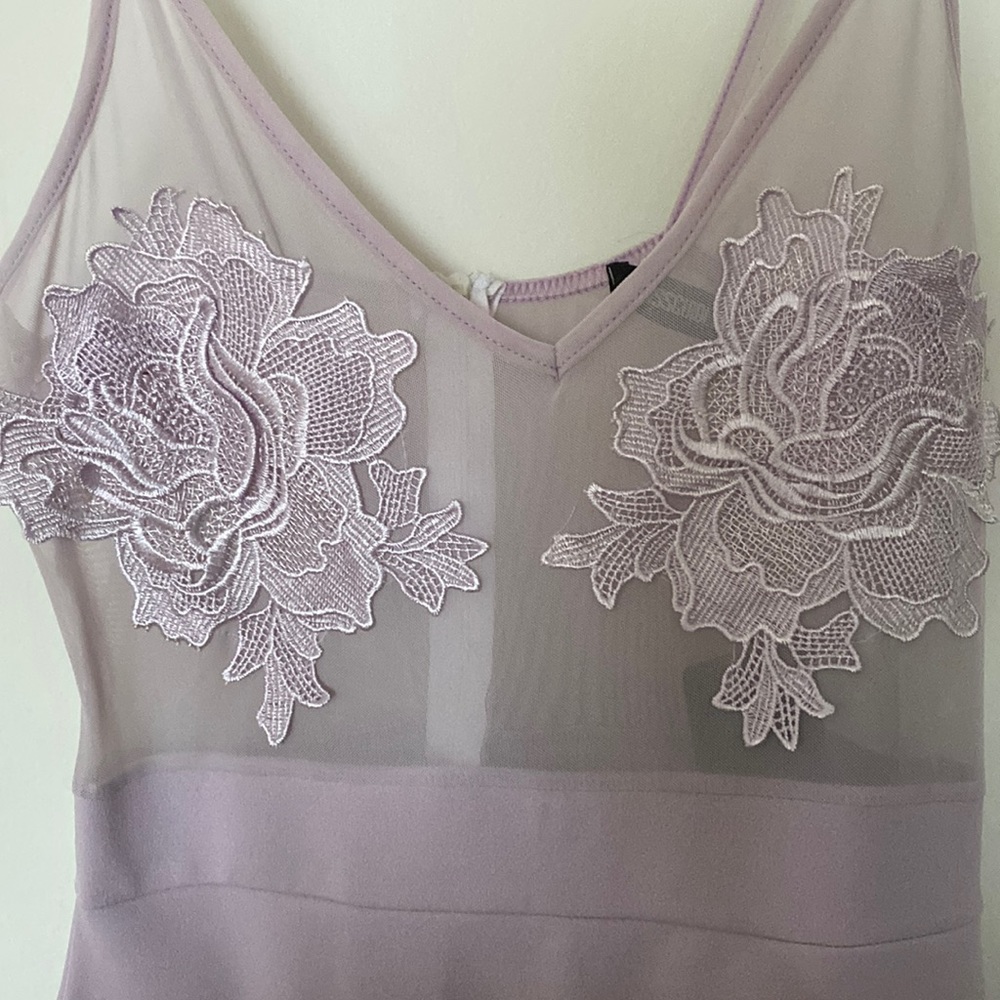 Missguided Mauve Lace Dress (Perfect for a party or date night)